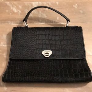 Talbots black 100% hair calf purse